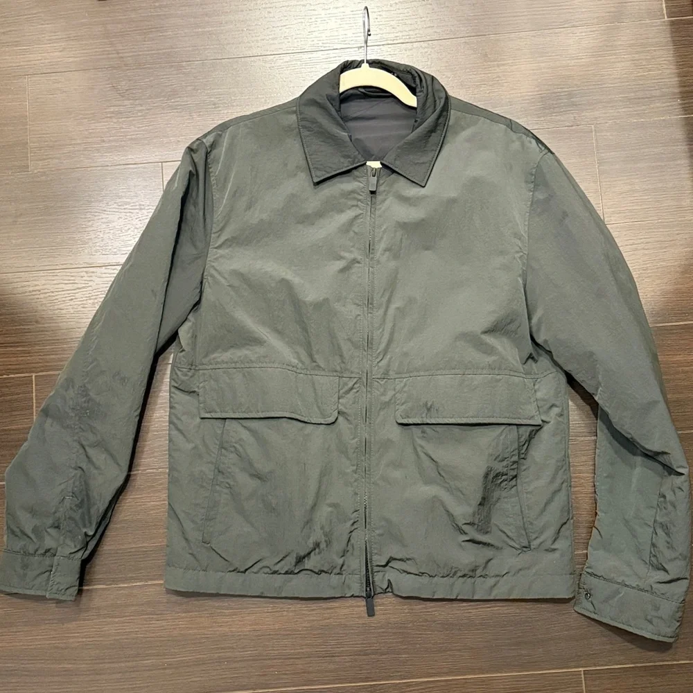 Zara men’s Olive Green Zip-Up Jacket, Medium